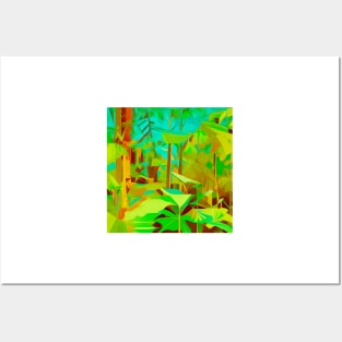 Tropical Forest Abstract Posters and Art